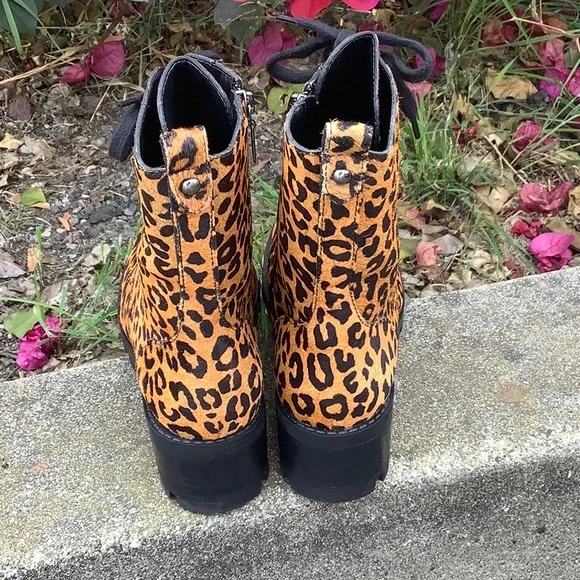 Schutz Leopard Print Boots Women Size 6.5 B - Picture 8 of 12